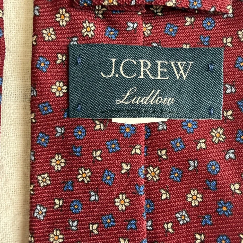 J. Crew Burgundy Floral Tie - Picture 4 of 4